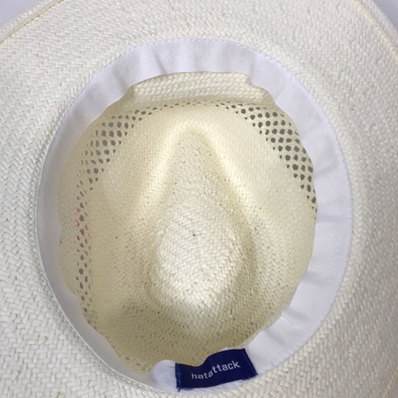 Hat Attack White Beach Hat with Colorful Pom-Poms os - Picture 6 of 10